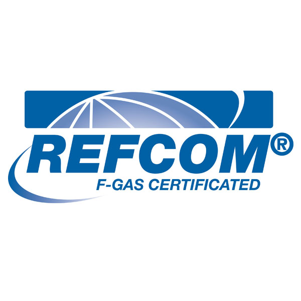 Logo and link to Refcom website  showing that we are certified F Gas electricians in Hinckley, Leicester, Leicestershire