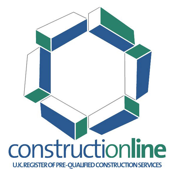 Logo and link to Construction website  showing that we are approved contractors & electricians in Hinckley, Leicester, Leicestershire